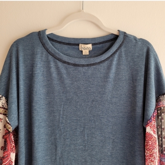 NWT Baea blue boho blouse size 2X - Picture 3 of 7